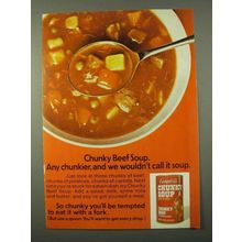 1972 Campbell's Chunky Beef Soup Ad - Any Chunkier