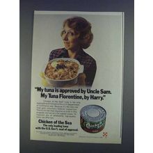 1980 Chicken of the Sea Tuna Ad - Approved by Uncle Sam