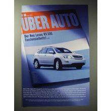 2003 Lexus RX330 Car Ad - Fasstensietbeltz