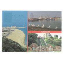 multiview, FOLKESTONE, KENT.. used postcard. 1991 postmark =