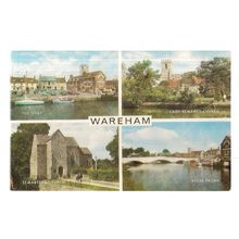 multiview, WAREHAM, DORSET used vintage postcard by J Salmon =