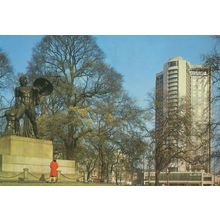 Hyde Park Achilles Statue & Hilton Hotel London Postcard