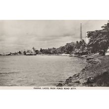 Marina From Force Road Jetty Lagos Nigeria Real Photo Postcard