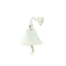 Pack Of 2] Whitewashed Cast Iron Hanging Ship's Bell 6""