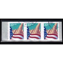 Used 3281 33c U.S. Flag Over City Fine PNC 4444A/3 PA4091