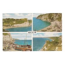 BEER, DEVON multiview.. unused vintage postcard. by Salmon =