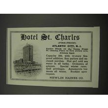 1918 Hotel St. Charles Atlantic City, NJ Ad