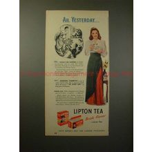 1947 Lipton Tea Ad w/ Barbara Stanwyck - Ah, Yesterday!