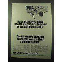 1969 Hawker Siddeley T.R.A.C.E. and HS. Nimrod Jet Ad