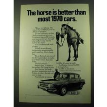 1970 Renault 10 Car Ad - The Horse Is Better Than Most