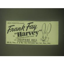 1945 Harvey Play Advertisement - Brock Pemberton presents Frank Fay in Harvey
