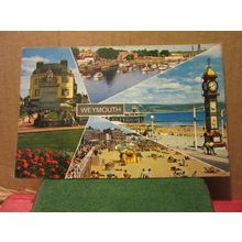 multiview, WEYMOUTH, DORSET. used postcard by Constance 1977 pm #