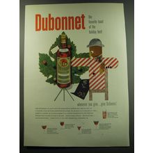 1949 Dubonnet Aperitif Ad - art by Paul Rand - The favorite toast of the host