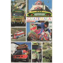 Guatemala Amazing Indian Bus Transport American Postcard