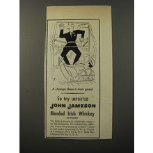 1953 John Jameson Irish Whiskey Ad - A change does a man good - Window Washer