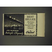 1956 Capitol Records Ad - Joe Bushkin Midnight Rhapsody