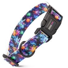 Dog Pet Vibrant Snowflakes Quick Release Printed Collar 1" x 15"- 23"
