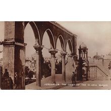 Jerusalem, The Court of the El-Aksa Mosque : a photo-style postcard view