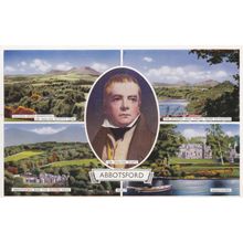 ED 449 ABBOTSFORD MULTI VIEW . PRINTED POSTCARD