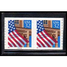 2915Av 32c U.S. Flag Over Porch Very Fine MNH CNP Left 88888 11x10 PA1747