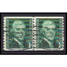 Used 1299 1c Thomas Jefferson Fine Pair KA6202