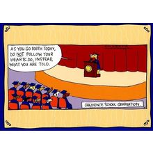 Obedience School - Humorous Tree Free Greeting Card - 14027