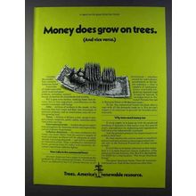 1980 American Forest Institute Ad - Money Grow On Trees