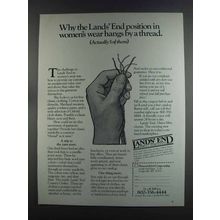 1982 Lands' End Clothing Ad - Hangs by a Thread