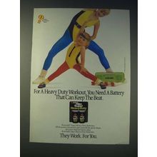 1989 Eveready Super Heavy Duty Batteries Ad - For a Heavy Duty Workout