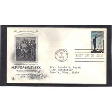 FDC Art Craft 1182 5c Appomattox (Cachet-Typed/A) CV39604