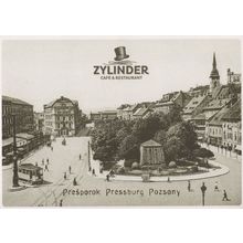 Zylinder Cafe & Restaurant Pressburg Slovakia Postcard