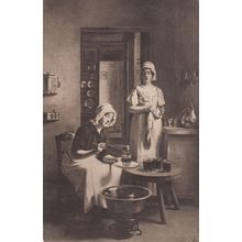 Victorian Jam Treacle Makers Making Postcard