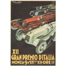 XII Gran Premio D'Italia Monza F1 Grand Prix Rare Poster Postcard