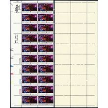 1559a, MNH 8¢ Back Inscription Omitted Freak Error PL# Strip of 20 CV $2200.