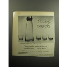 1957 Orrefors Advertisement - Shaker and Cocktail Glasses by Ingeborg Lundin