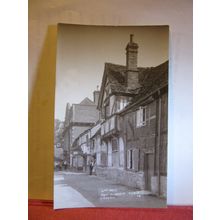 15th C HALF TIMBERED GABLE, LACOCK, WILTSHIRE. unused postcard RP PERCY SIMMS =
