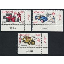 Monaco Motor cars Royal Collection 3v Corners Date 2000 MNH SG#2479-2481
