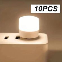 10pcs USB Mini Portable LED Night Light Small Round Lamp Perfect For Motorhomes