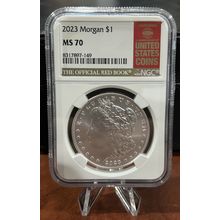 Highly Collectible 2023 Morgan Silver Dollar NGC MS70 The Official Red Book