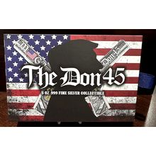 5 Oz Silver Collectible 2024 "The Don 45" Donald Trump 45 Pistol Shaped # 746