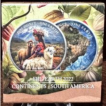 1 Oz Silver Collectible 2022 ONE EARTH Continents South America Only 300 Made