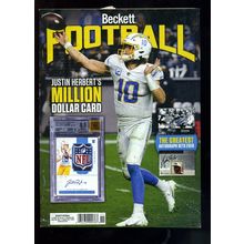 Beckett FB Monthly Nov. 2022 #382 JUSTIN HERBERT MILLION DOLLAR CARD NEW