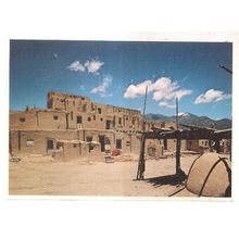 TAOS PUEBLO, New Mexico postcard (A) #