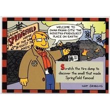 SIMPSONS series 2 ' SMELL O RAMA card # 2 SPRINGFIELD ' ( 1994 )
