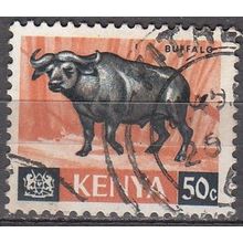 Kenia 1966 Michel 26 O Cote (2005) 0.10 Euro Buffle d'Afrique Cachet rond