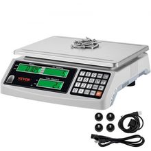 Industrial Counting Scale, 15 kg x 0.5 g, Digital Scale for Parts and Coins,...