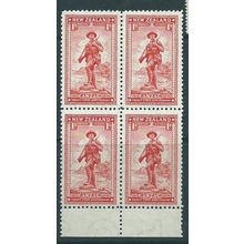 new zealand anzac sg592 mnh 1d blk 4
