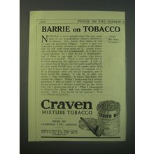 1930 Craven Mixture Tobacco Ad - Barrie on Tobacco