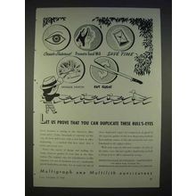 1940 Multigraph, Multilith Duplicator Ad - Cut Costs