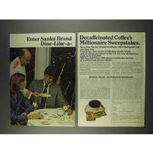 1976 Sanka Coffee Ad - Dine-Like-a-Millionaire